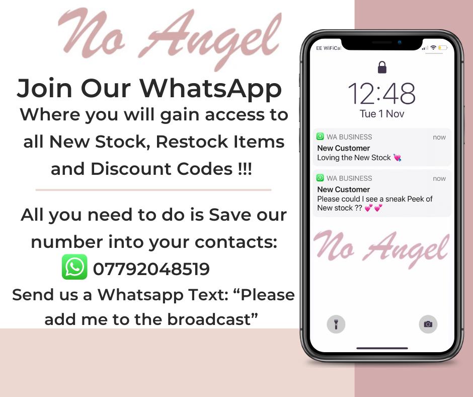 8 Join Our WhatsApp 12:48 Where you will gain access to Tue 1 Nov all New Stock, Restock Items and Discount Codes !!! Loving the New Stock @ wA BUSINESS New Customer Please could see a sneak Peek of All you need to do is Save our ff """ number into your contacts: 07792048519 Send us a Whatsapp Text: Please add me to the broadcast 