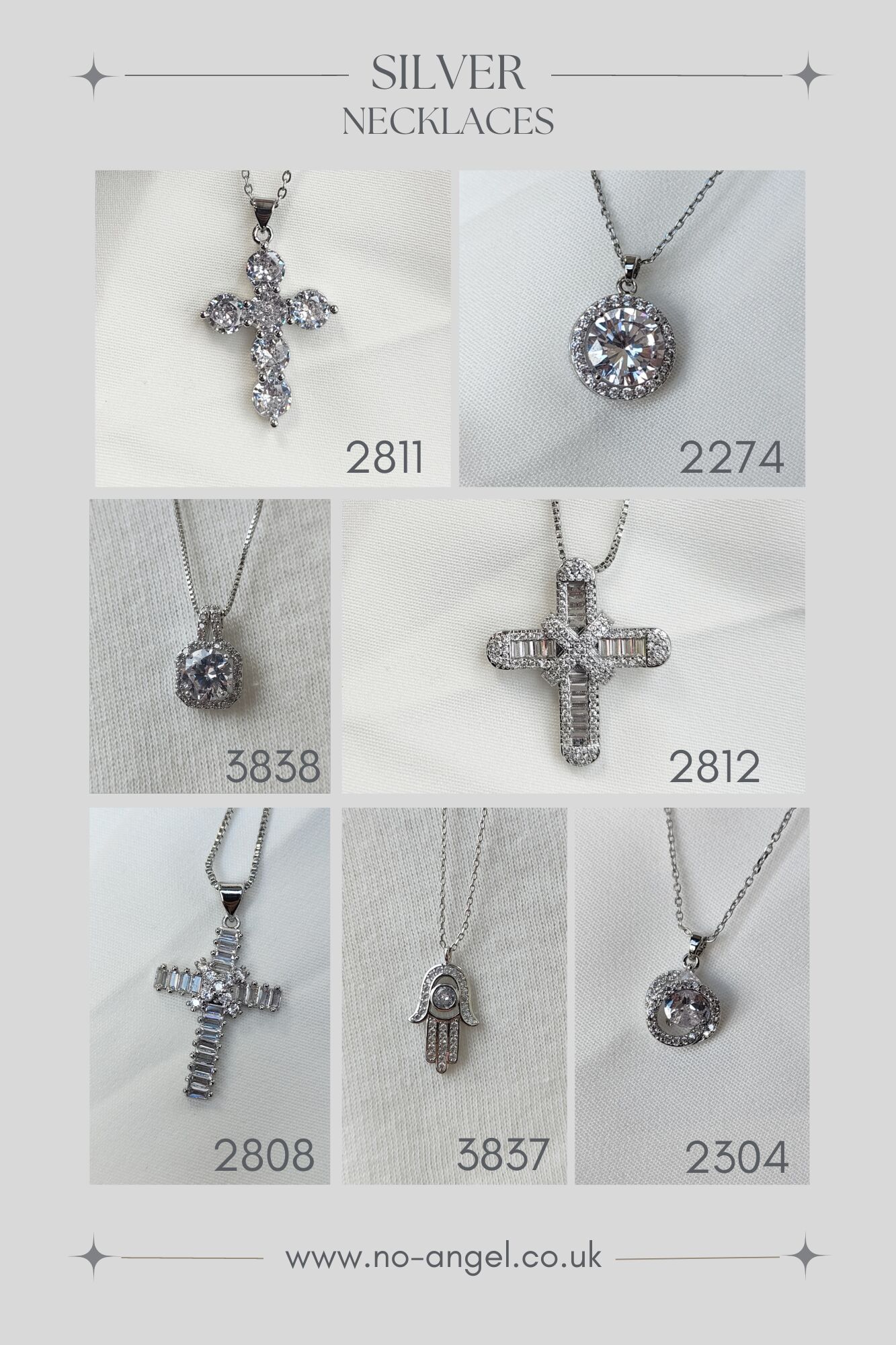 4 e SIEVERE ey NECKLACES 4 www.no-angel.couk 4 